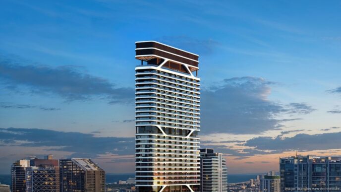 Bugatti branded 60-story luxury condominium tower in Miami's Brickell neighborhood