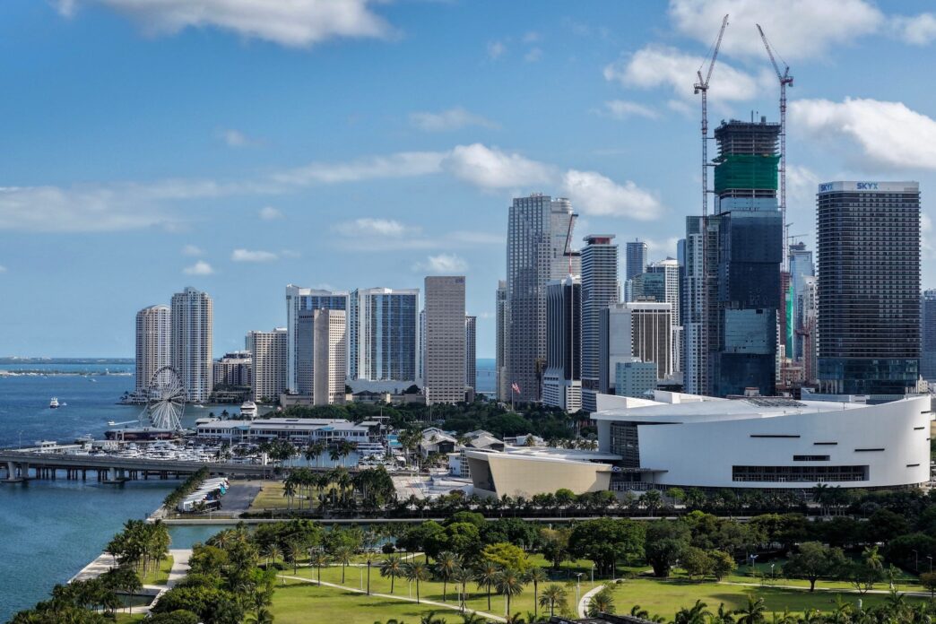 Miami-Dade County government building representing the jurisdiction that approved increased Israel bond investment limits