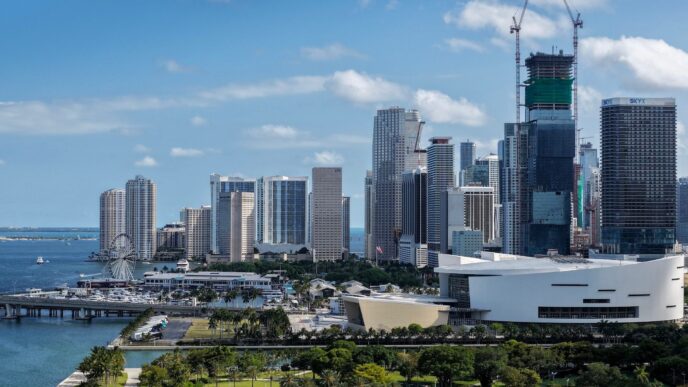 Miami-Dade County government building representing the jurisdiction that approved increased Israel bond investment limits